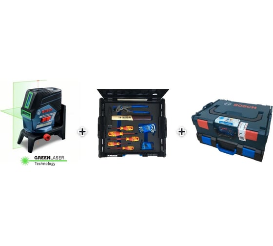 Комбинированный лазерный нивелир Bosch GCL 2-50 CG + GEDORE set 0.615.994.0KF 1