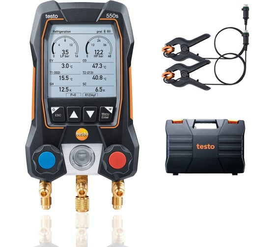 Цифровой манометрический коллектор Testo 550s комплект 1 в кейсе к0000037377