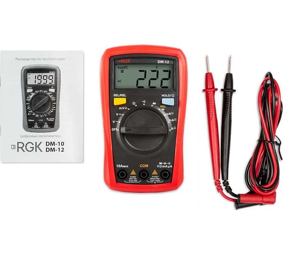 Цифровой мультиметр с поверкой RGK DM-12 779630
