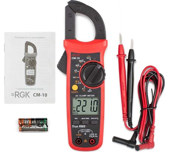 Токоизмерительные клещи c поверкой RGK CM-10 779678