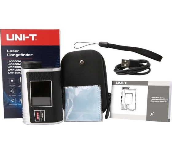 Лазерный дальномер UNI-T LM600A для охоты, гольфа, дополнительный внешний ИК-дисплей, 600 м 00-00012488
