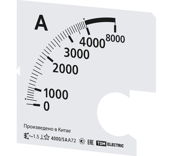 Шкала TDM ELECTRIC Ш72 4000/5А-1,5 для А72 Х/5А SQ1102-2071