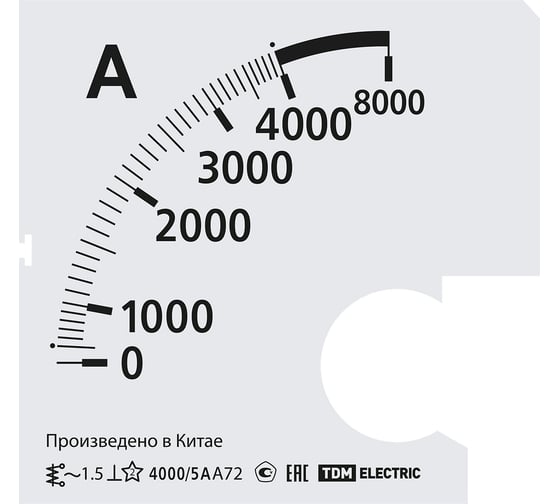 Шкала TDM ELECTRIC Ш72 4000/5А-1,5 для А72 Х/5А SQ1102-2071