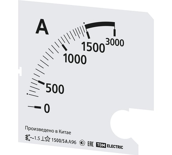 Шкала TDM ELECTRIC ш96 1500/5а-1.5, для а96 х/5а SQ1102-2025
