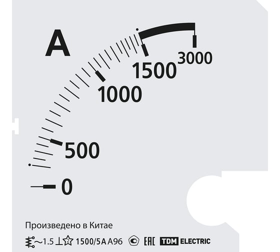 Шкала TDM ELECTRIC ш96 1500/5а-1.5, для а96 х/5а SQ1102-2025