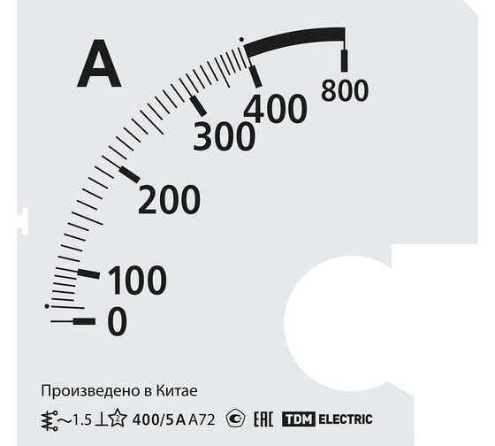 Шкала TDM ELECTRIC ш72 400/5а-1.5, для а72 х/5а SQ1102-2060