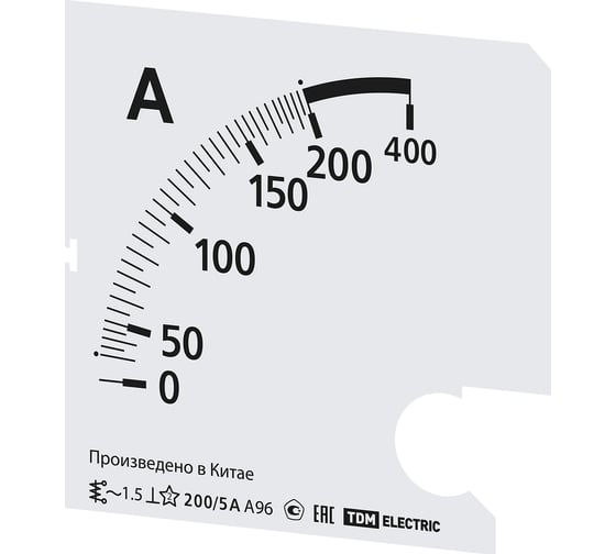 Шкала TDM ELECTRIC ш96 200/5а-1.5, для а96 х/5а SQ1102-2015