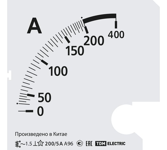 Шкала TDM ELECTRIC ш96 200/5а-1.5, для а96 х/5а SQ1102-2015