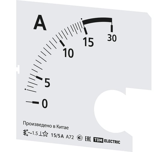 Шкала TDM ELECTRIC Ш72 15/5А-1,5 для А72 Х/5А SQ1102-2045