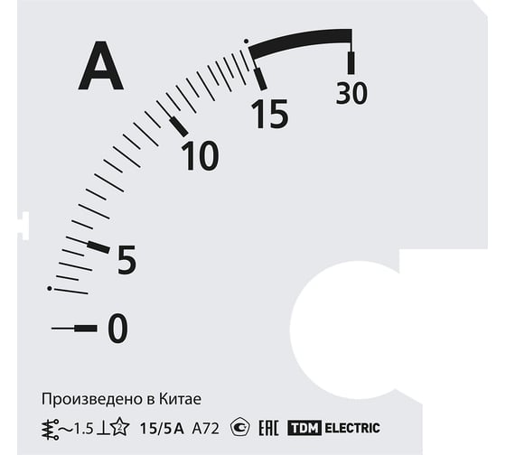 Шкала TDM ELECTRIC Ш72 15/5А-1,5 для А72 Х/5А SQ1102-2045