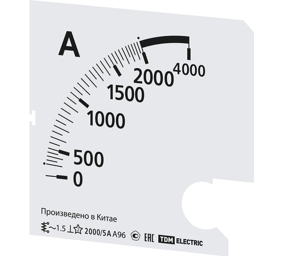 Шкала TDM ELECTRIC ш96 2000/5а-1.5, для а96 х/5а SQ1102-2026