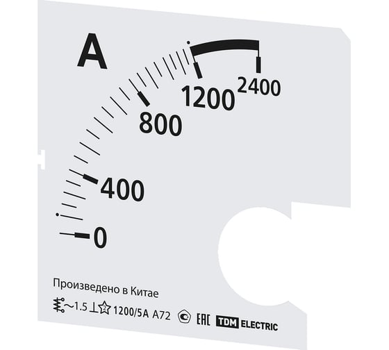 Шкала TDM ELECTRIC ш72 1200/5а-1.5, для а72 х/5а SQ1102-2066