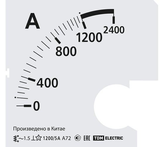 Шкала TDM ELECTRIC ш72 1200/5а-1.5, для а72 х/5а SQ1102-2066