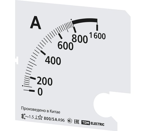 Шкала TDM ELECTRIC ш96 800/5а-1.5, для а96 х/5а SQ1102-2022