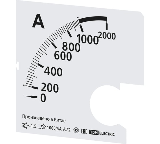 Шкала TDM ELECTRIC ш72 1000/5а-1.5, для а72 х/5а SQ1102-2065