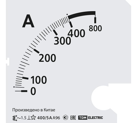 Шкала TDM ELECTRIC ш96 400/5а-1.5, для а96 х/5а SQ1102-2018