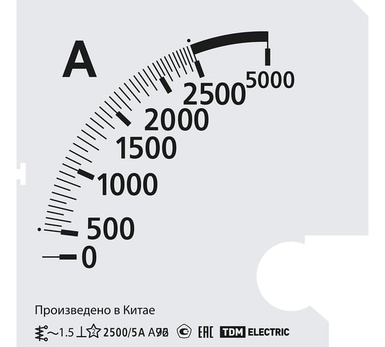 Шкала TDM ELECTRIC ш96 2500/5а-1.5, для а96 х/5а SQ1102-2027