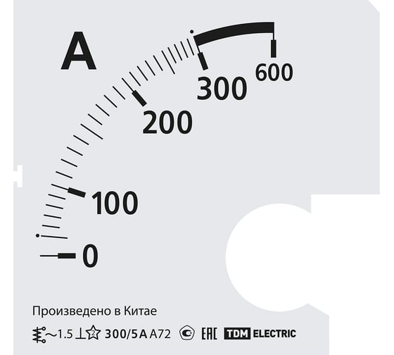 Шкала Ш72 300/5А-1,5 (для А72 Х/5А) TDM ELECTRIC SQ1102-2059