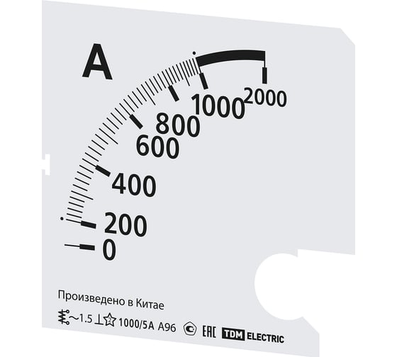 Шкала TDM ELECTRIC ш96 1000/5а-1.5, для а96 х/5а SQ1102-2023