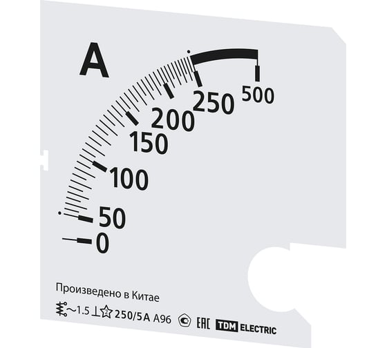 Шкала TDM ELECTRIC ш96 250/5а-1.5, для а96 х/5а SQ1102-2016