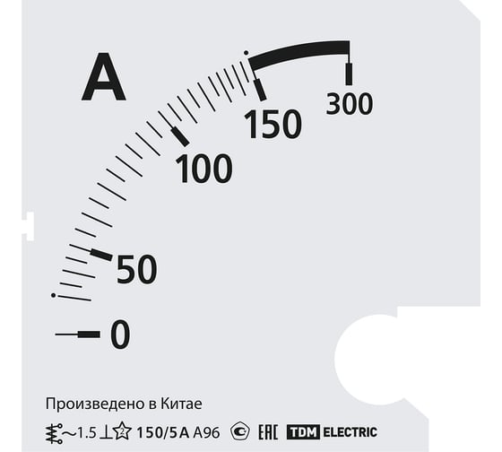 Шкала TDM ELECTRIC ш96 150/5а-1.5, для а96 х/5а SQ1102-2014