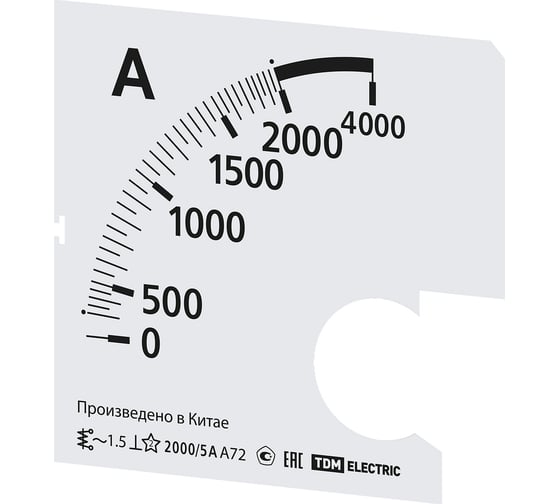 Шкала TDM ELECTRIC ш72 2000/5а-1.5, для а72 х/5а SQ1102-2068