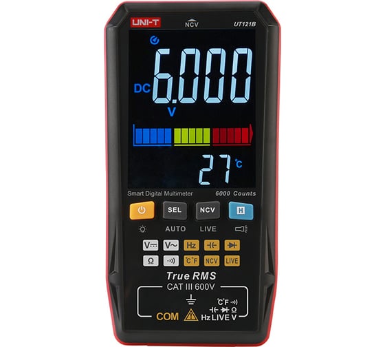 Цифровой карманный ультратонкий мультиметр UNI-T UT121B автодиапазон 00-00012004 129237