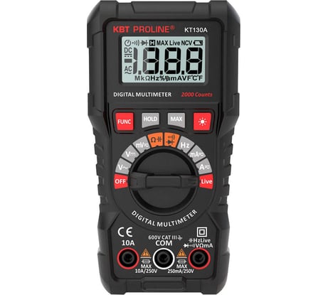 Цифровой мультиметр КВТ KT 130A PROLINE 88549