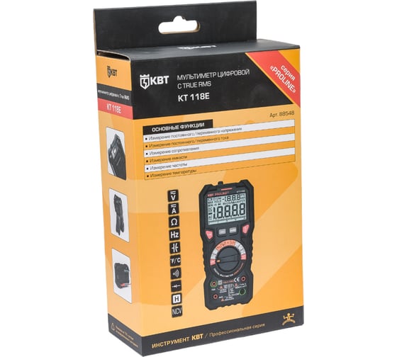 Цифровой мультиметр КВТ KT 118E PROLINE 88548