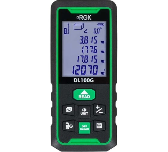 Лазерный дальномер с угломером RGK DL100G С ПОВЕРКОЙ 755740