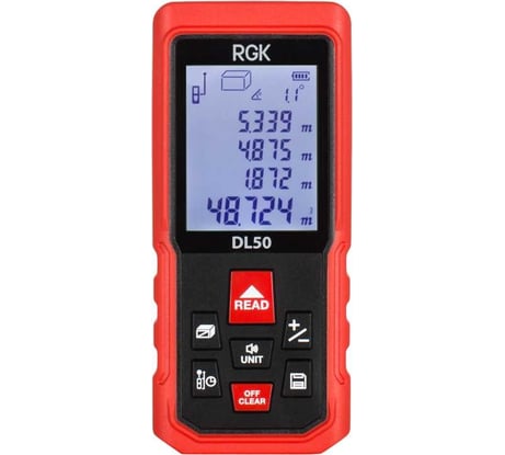 Лазерный дальномер с угломером RGK DL50 С ПОВЕРКОЙ 755696