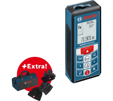 Лазерный дальномер Bosch GLM 80 + зимний набор + сумка 0.615.994.0M2