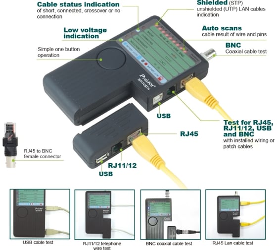 Кабельный тестер ProsKit MT-7057N 00345694