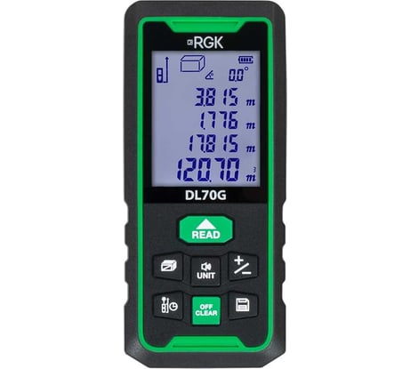 Лазерный дальномер с угломером RGK DL70G с поверкой 755733