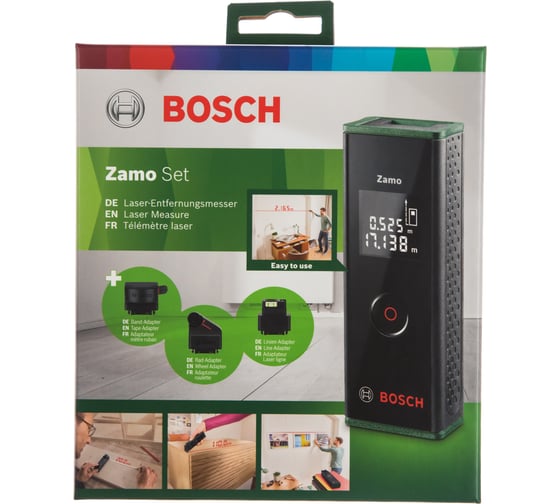 Лазерный дальномер Bosch Zamo III Set 3 адаптера 0.603.672.701