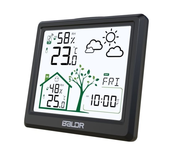 Беспроводная метеостанция BALDR черный B0389WST2H2-BLACK