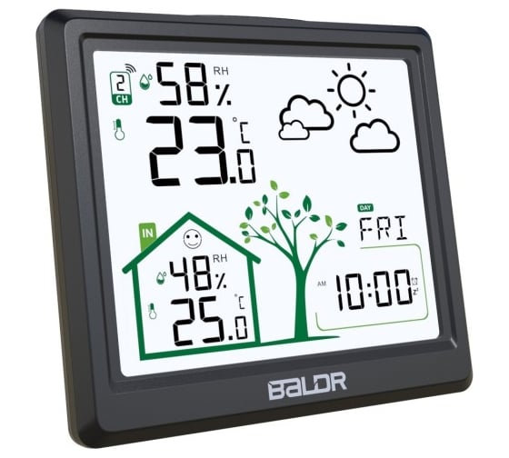 Беспроводная метеостанция BALDR черный B0389WST2H2-BLACK
