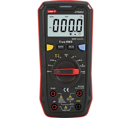 Цифровой мультиметр с автодиапазоном UNI-T UT60EU True RMS компактный NCV 00-00012008