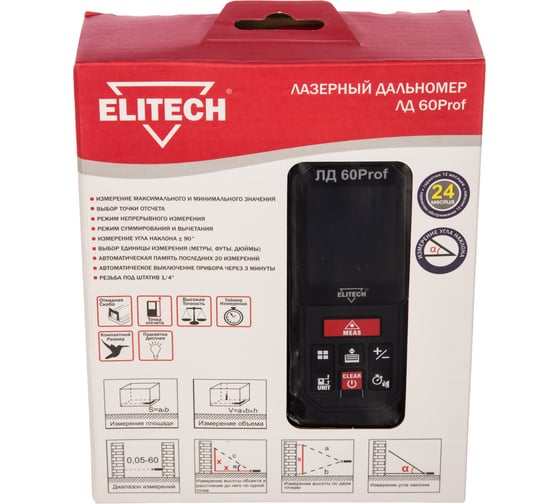 Дальномер Elitech ЛД 60Prof 188612