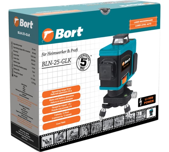 Лазерный автоматический уровень BORT BLN-25-GLK 93410952