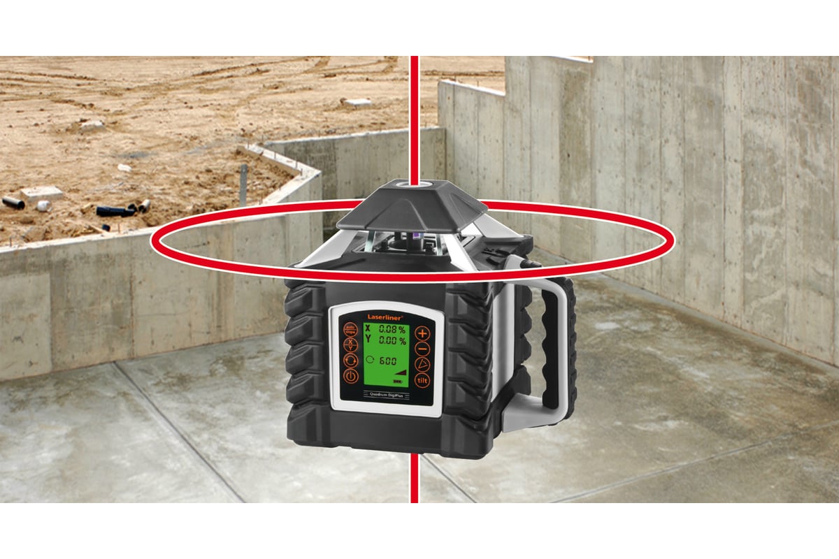 Ротационный лазерный нивелир Laserliner Quadrum DigiPlus 410 S 053.300A ...