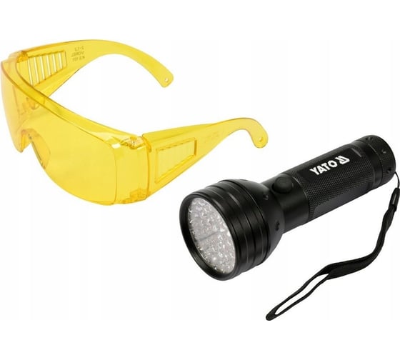 Набор для проверки утечек хладогента YATO UV фонарь 51-LED YT-08581 1