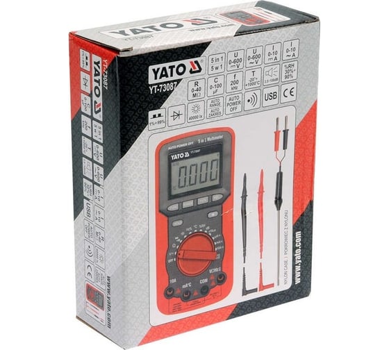 Универсальный цифровой измеритель YATO 5в1 YT-73087