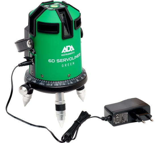 Лазерный уровень ADA 6D Servoliner GREEN с калибровкой А00500К