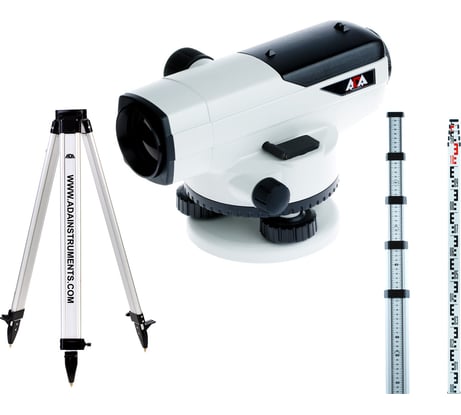 Комплект ADA: нивелир ADA PROF X32 с поверкой + рейка STAFF 5 + штатив Light S А00199_К1