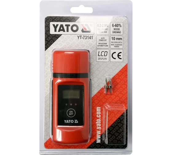 Измеритель влажности древесины и стройма YATO YT-73141