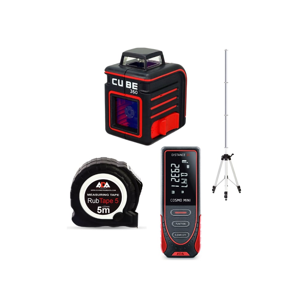 Комплект-2 ADA: лазерный уровень Cube 360 Basic Edition + дальномер ...