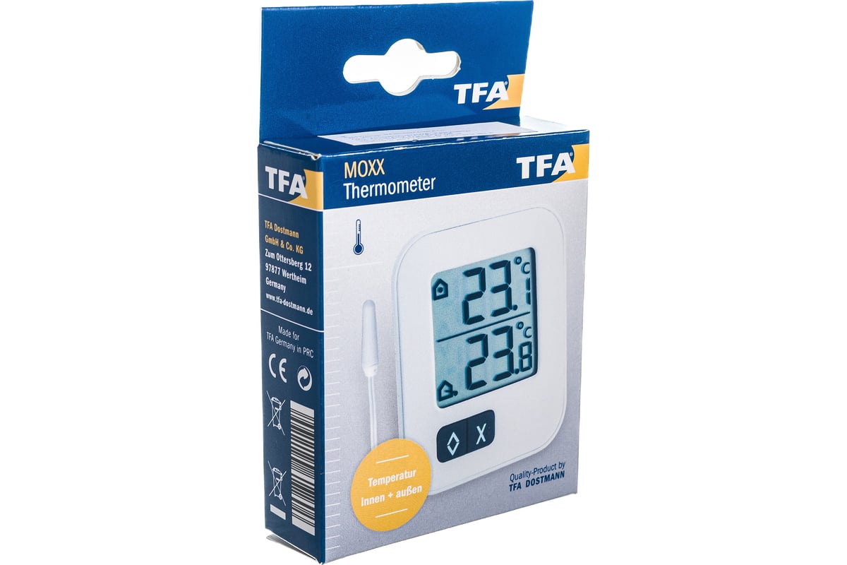 Электронный термометр TFA EK белый 30.1043.02 - выгодная цена, отзывы,  характеристики, фото - купить в Москве и РФ