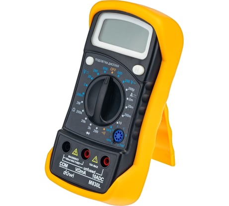 Цифровой мультиметр duwi M830L PROFI с противоударным чехлом, 26044 8