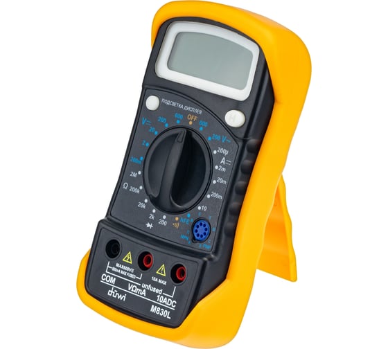 Цифровой мультиметр duwi M830L PROFI с противоударным чехлом, 26044 8